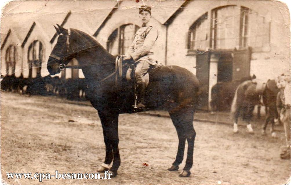 BESANÇON - Cavalier du 4ème Régiment d Artillerie - Maréchal des logis Pillot Georges. 1923